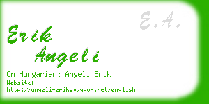 erik angeli business card